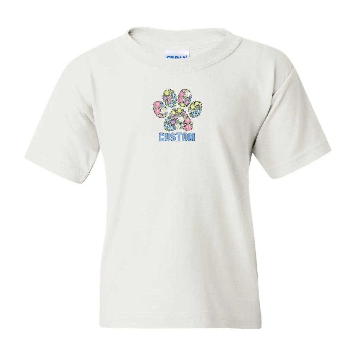 Kids Make It Yours™ 'Floral Paw Print' T-Shirt