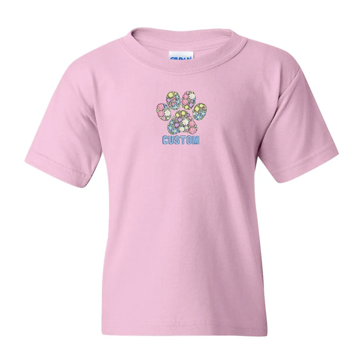 Kids Make It Yours™ 'Floral Paw Print' T-Shirt