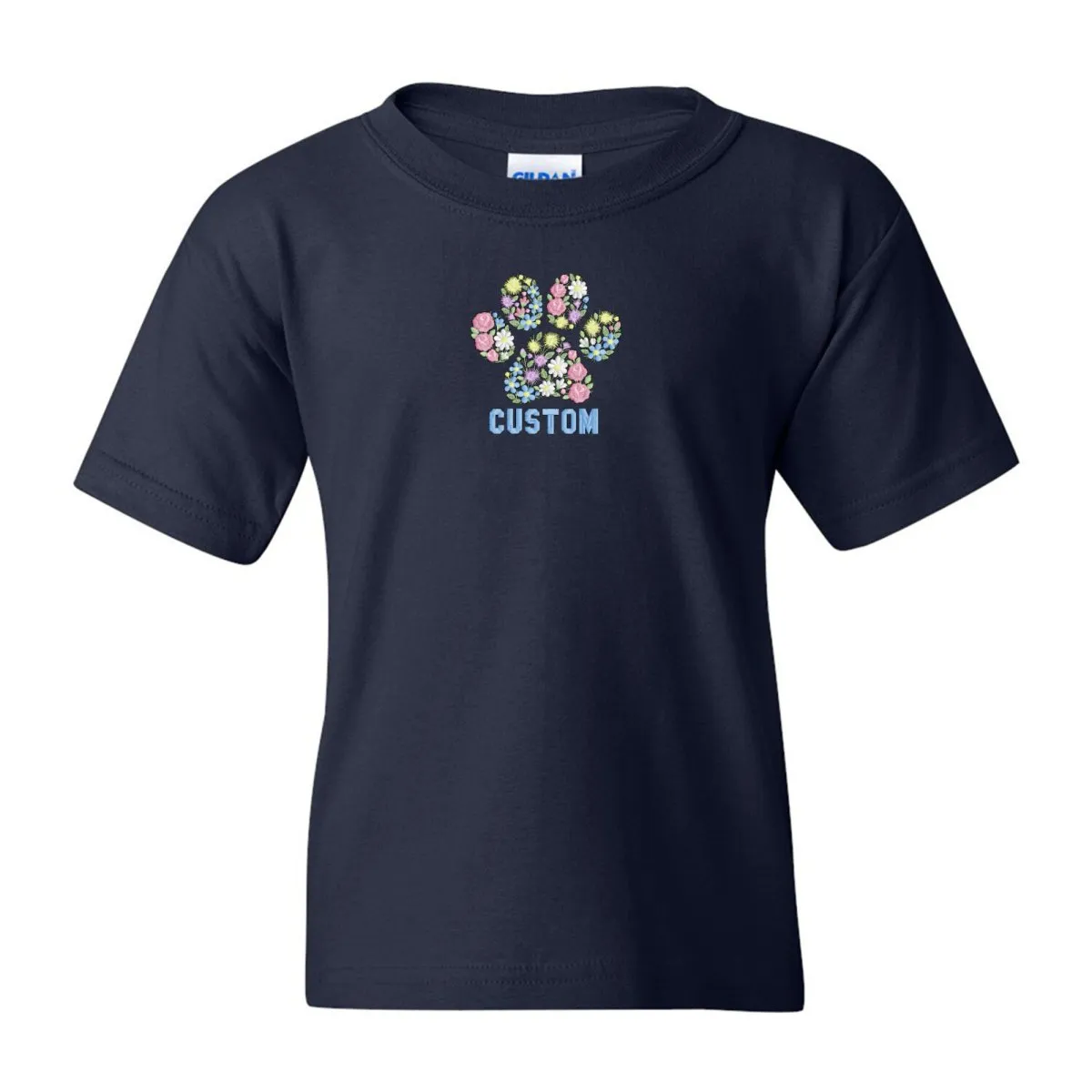 Kids Make It Yours™ 'Floral Paw Print' T-Shirt