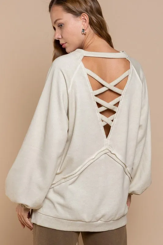 Kiley Open Criss Cross Back Top-Pink