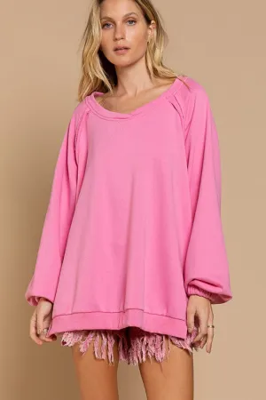 Kiley Open Criss Cross Back Top-Pink