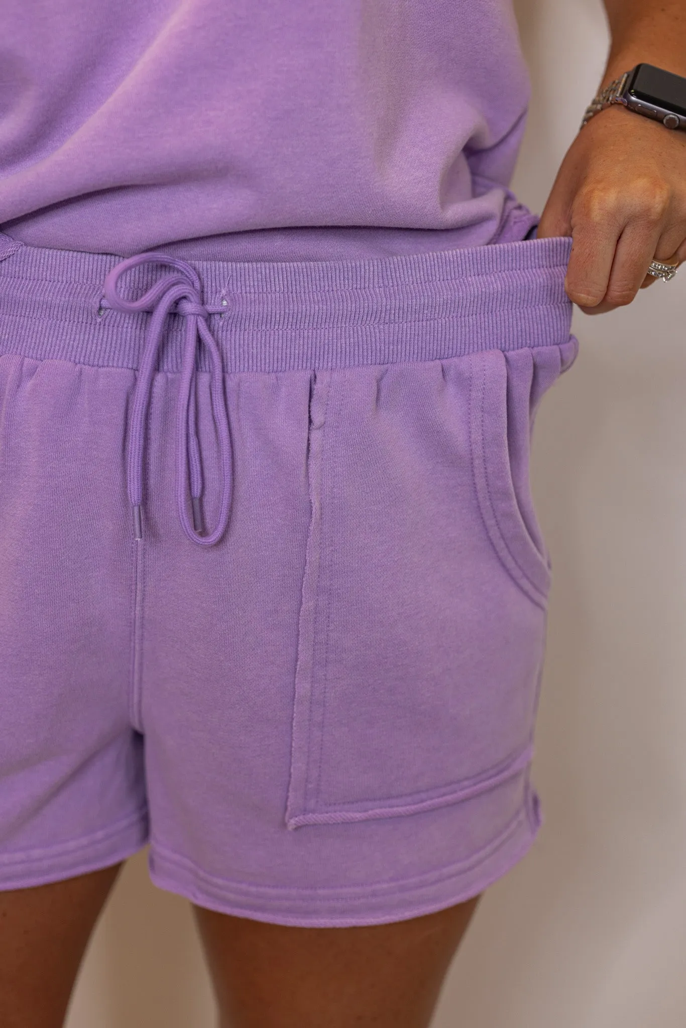 Lavender Cotton Shorts Set