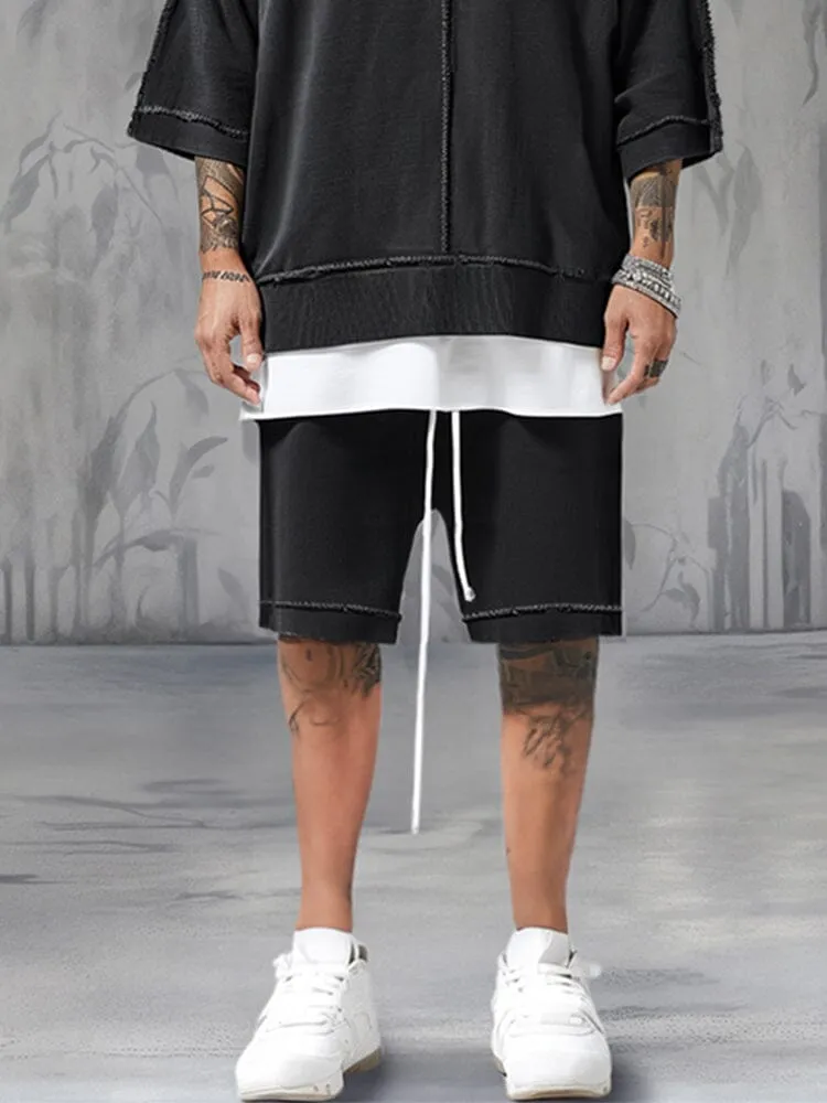 Leisure Trendy Color Block Tracksuit Set