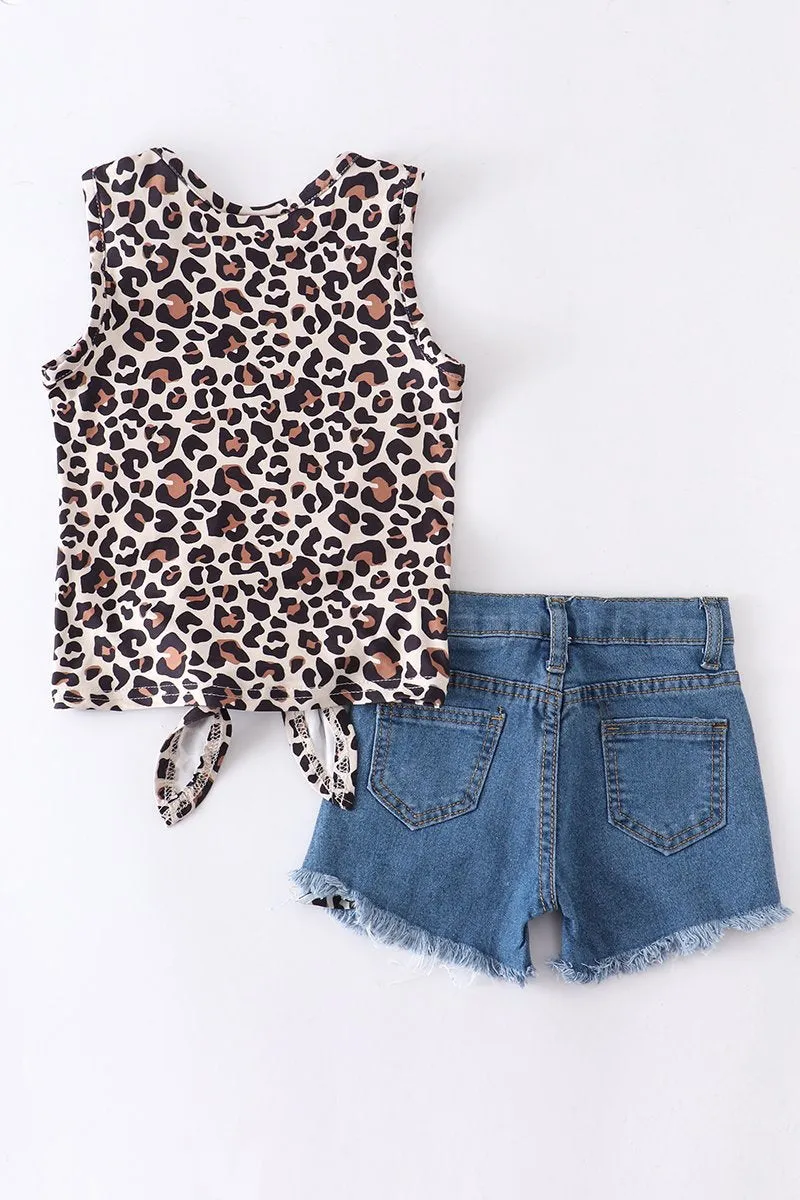 Leopard Shorts Set