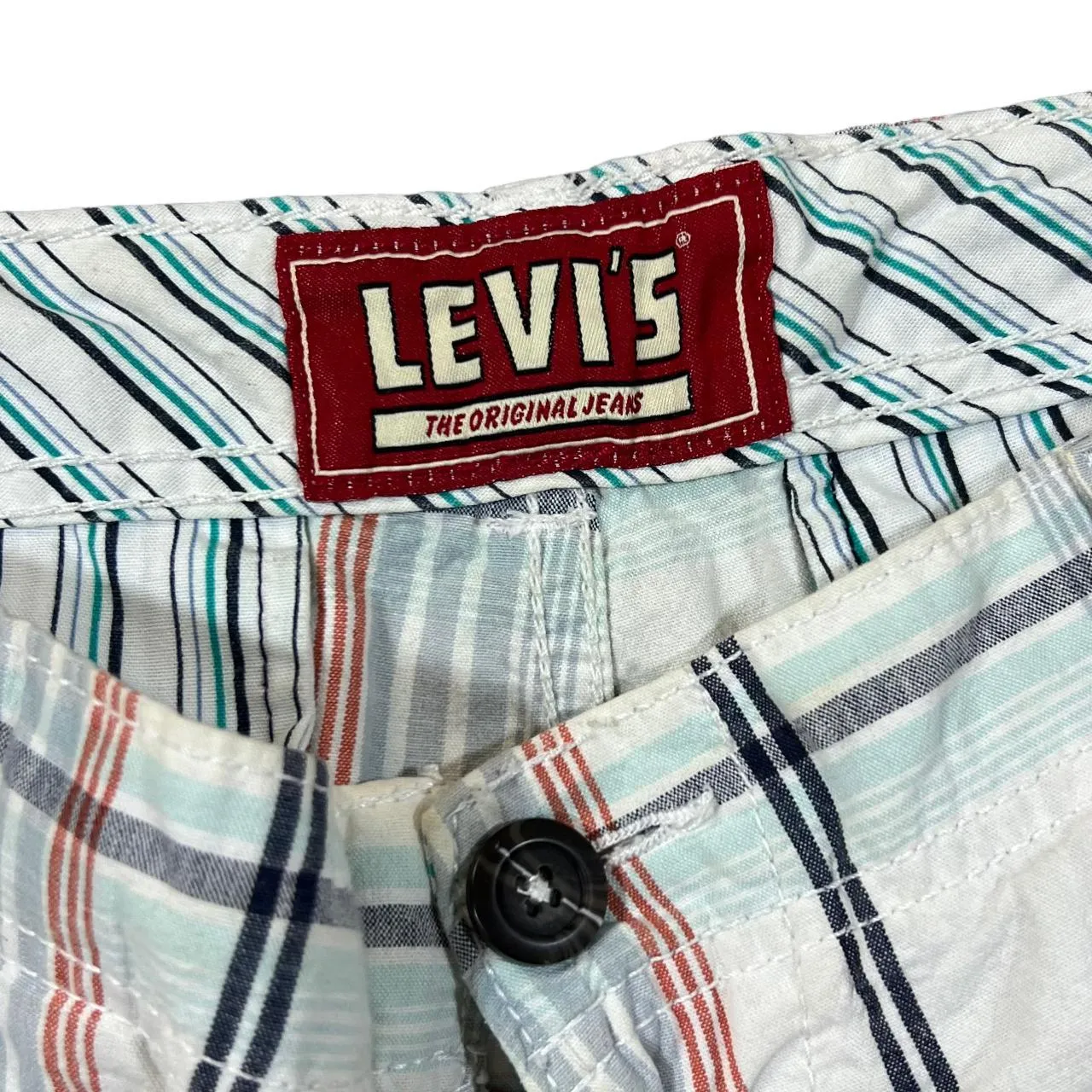 LEVIS Classic Plaid Check Cotton Shorts
