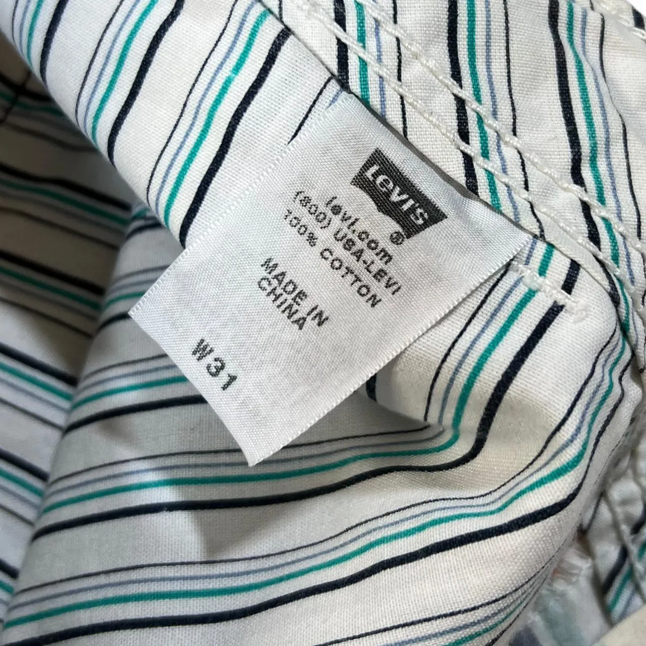 LEVIS Classic Plaid Check Cotton Shorts