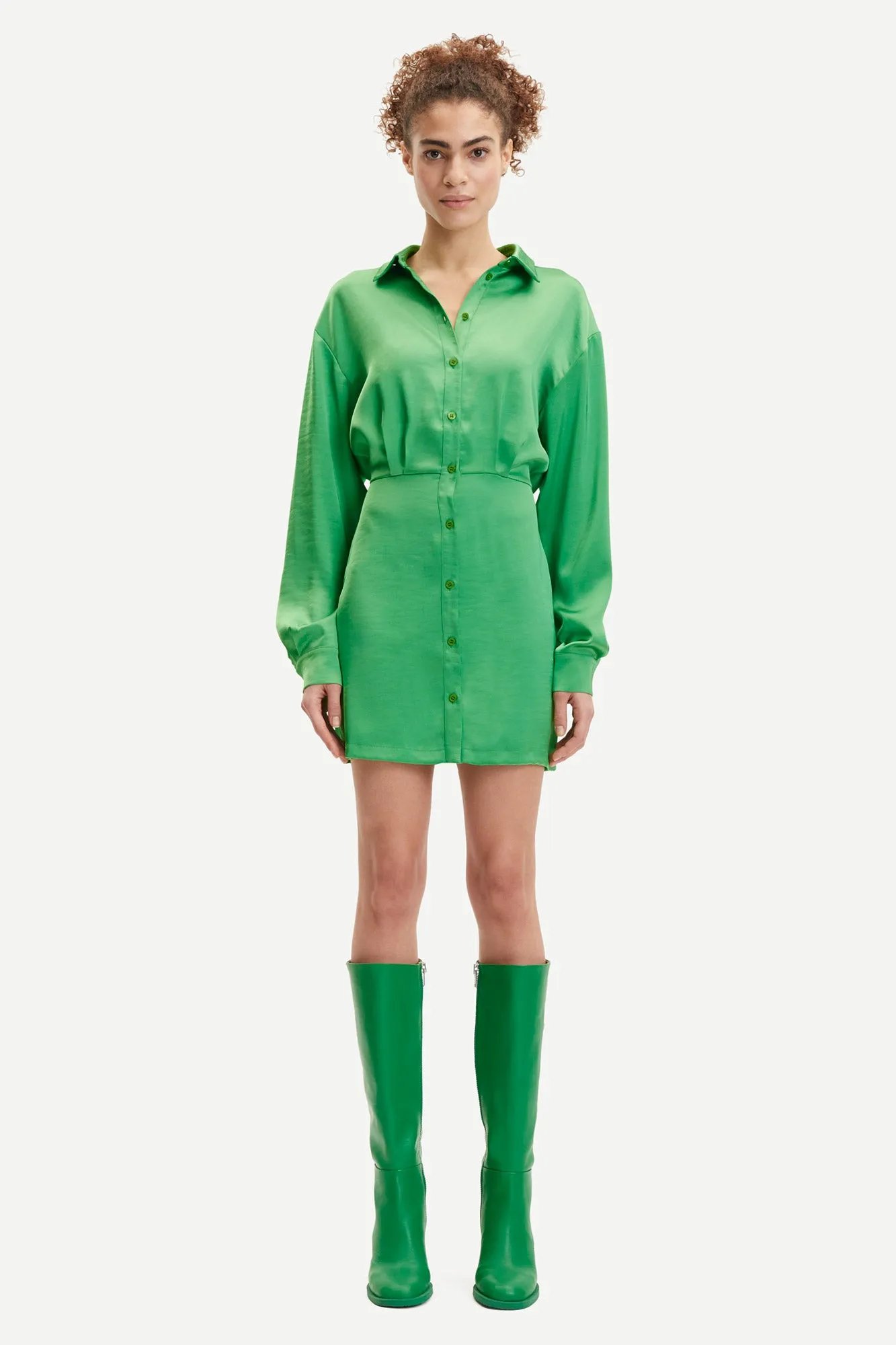 Liza Shirt Dress 12956 - Vibrant Green