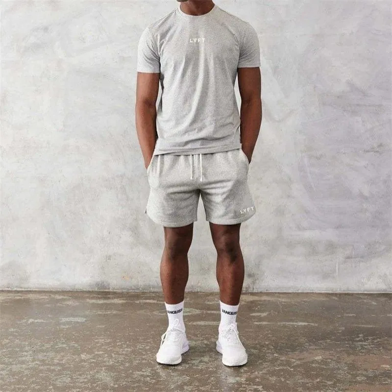 LYFT Cotton Letter Print Classic Shorts