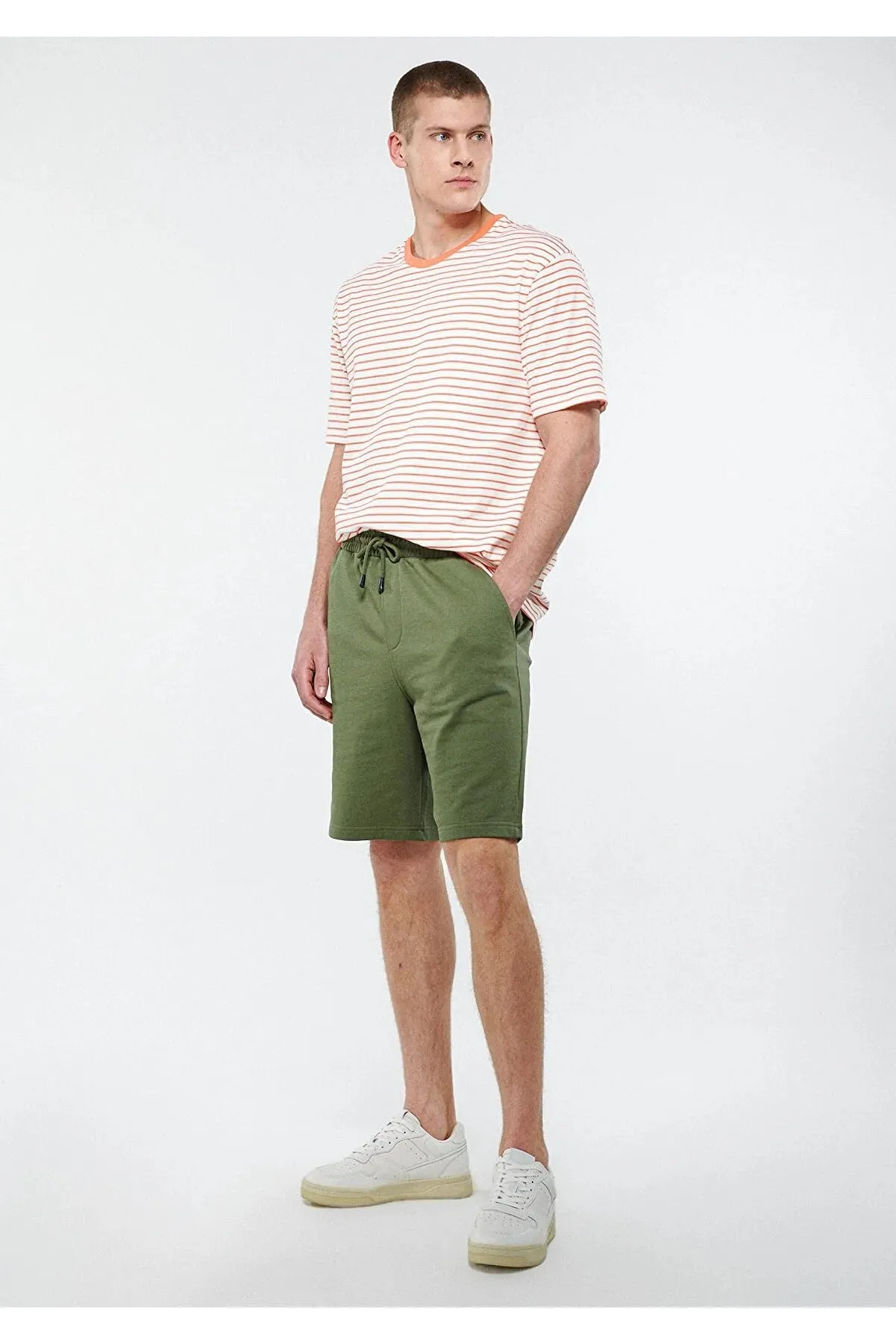 Mavi Men's Khaki Knitted Shorts