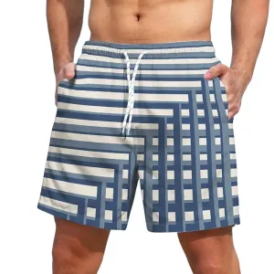 Men's Classic Geometric Printed Beach Shorts 67250934YY