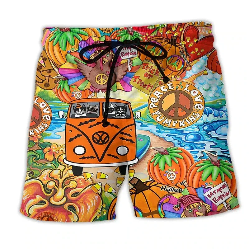 Men's Colorful 3D Print Surfing Board Shorts Cool Style Summer Swim Trunks