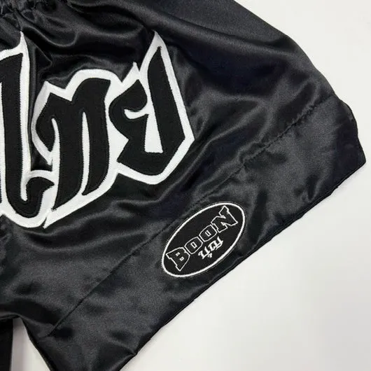 MT02B Muay Thai Shorts BLACK CLASSIC