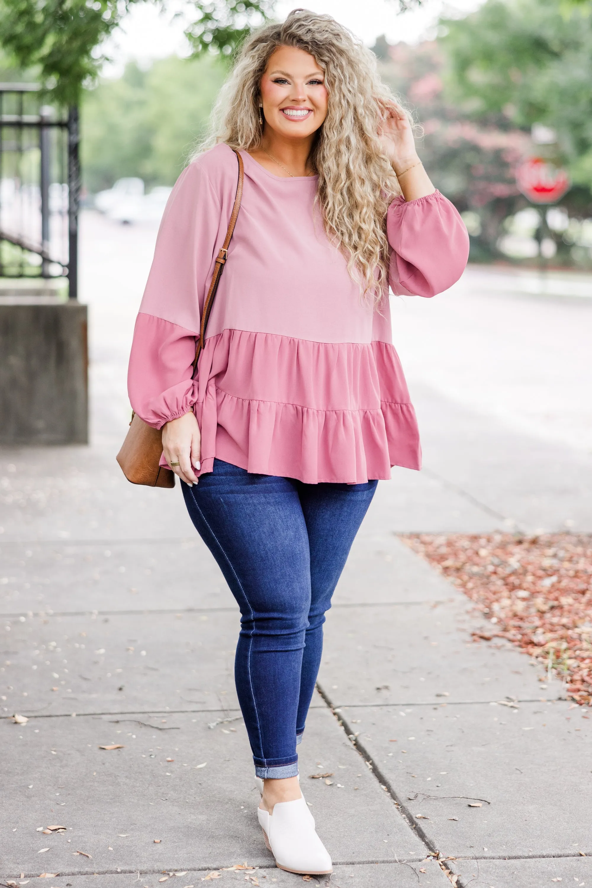 One Call Away Top, Mauve