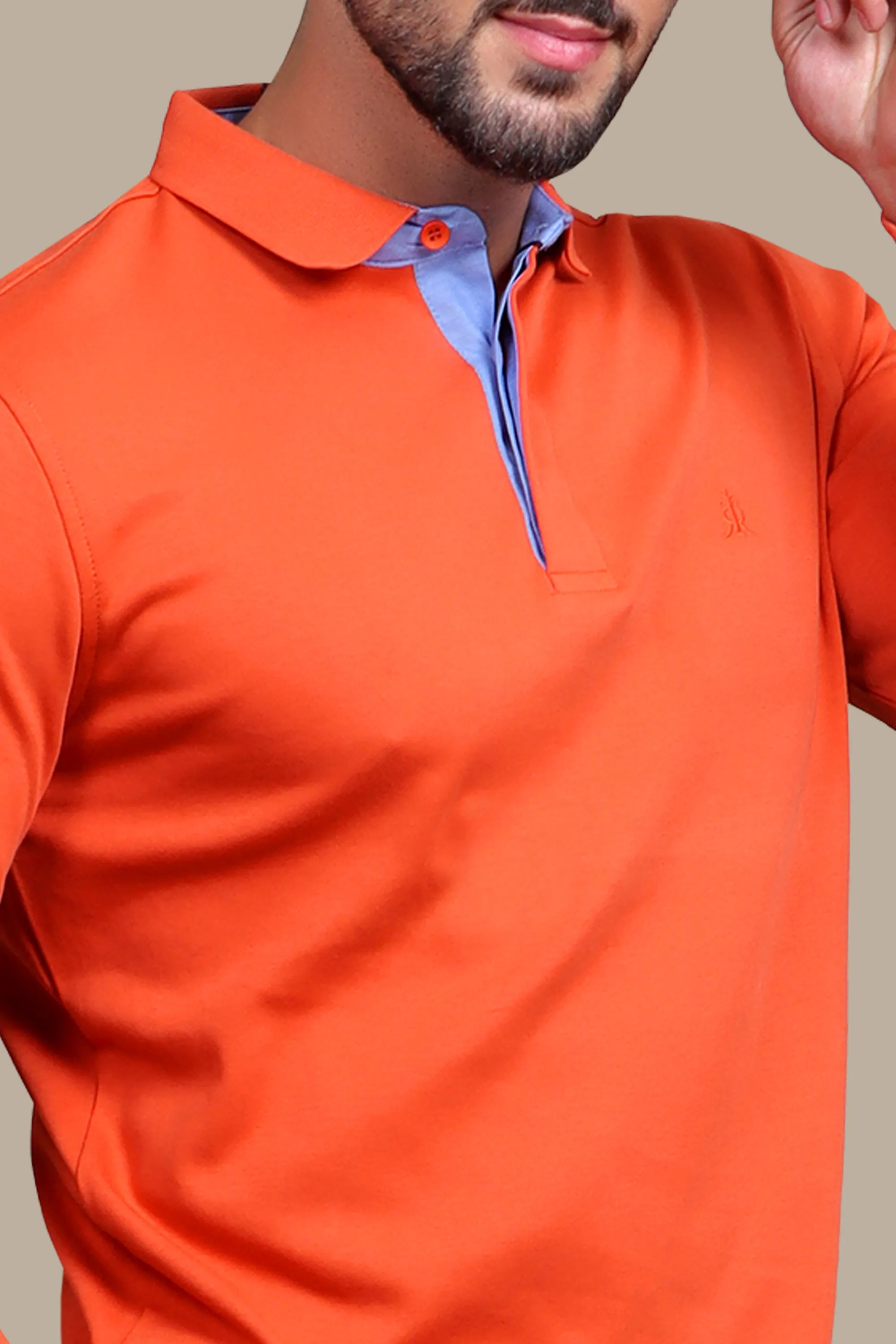 Orange Plain Polo
