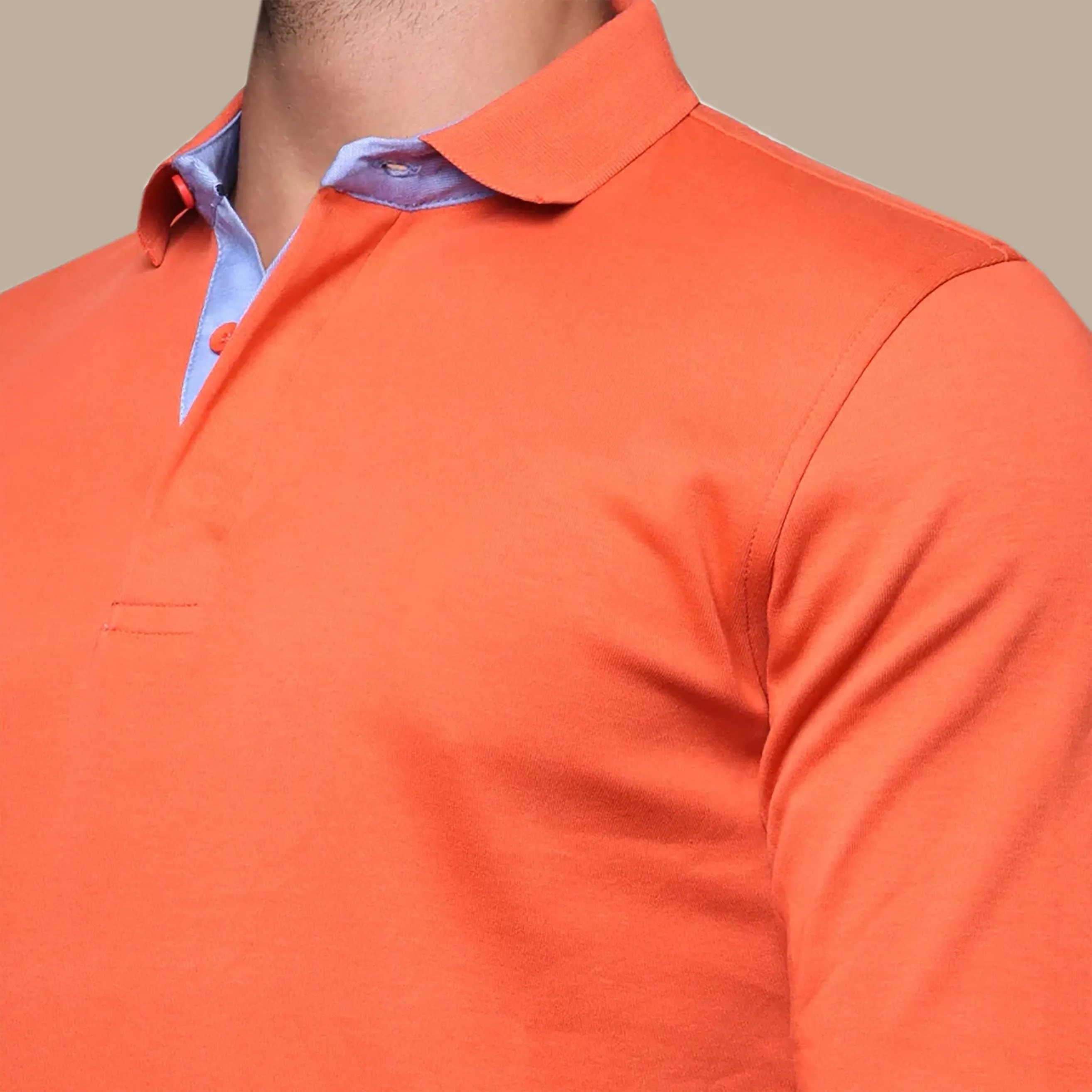 Orange Plain Polo