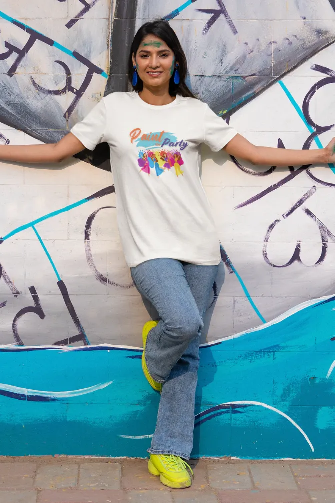 Paint The Holi Party T-shirt for women