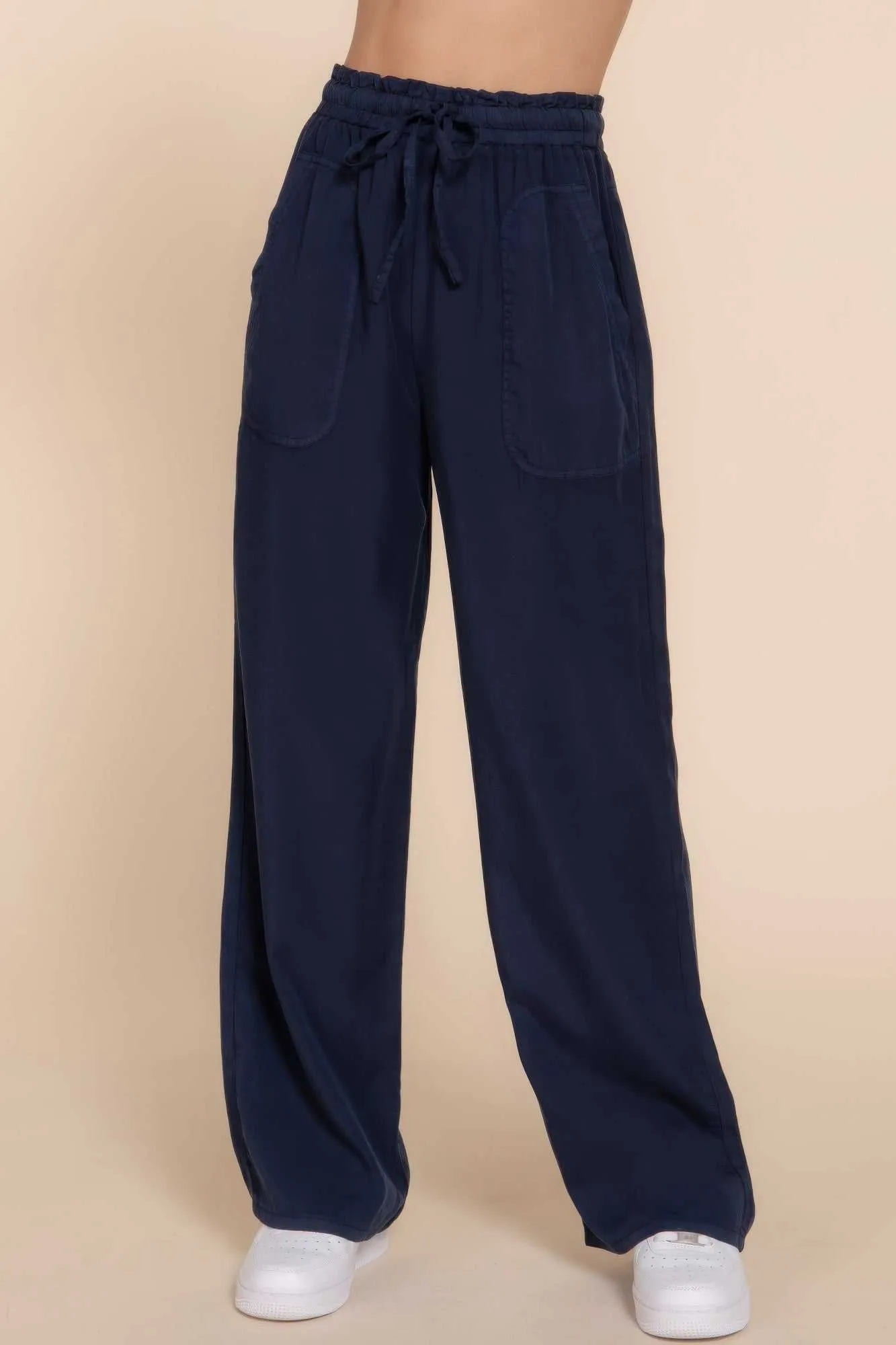 Pants Elastic Waist Tencel Long Pants Perfect for Work Breathable Casual Comfort Comfortable