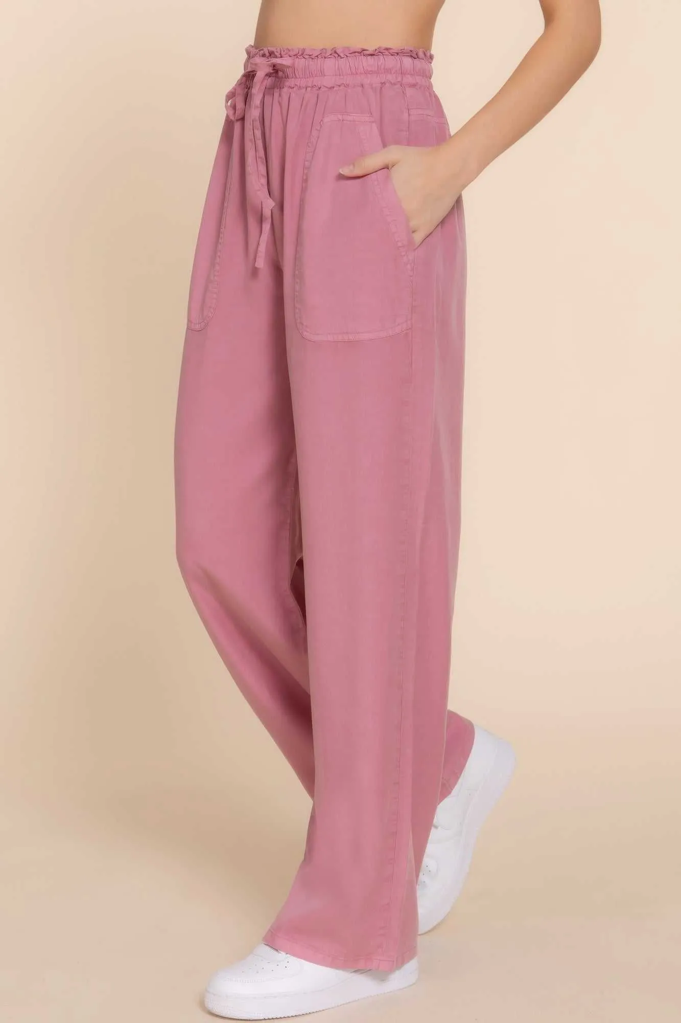 Pants Elastic Waist Tencel Long Pants Perfect for Work Breathable Casual Comfort Comfortable