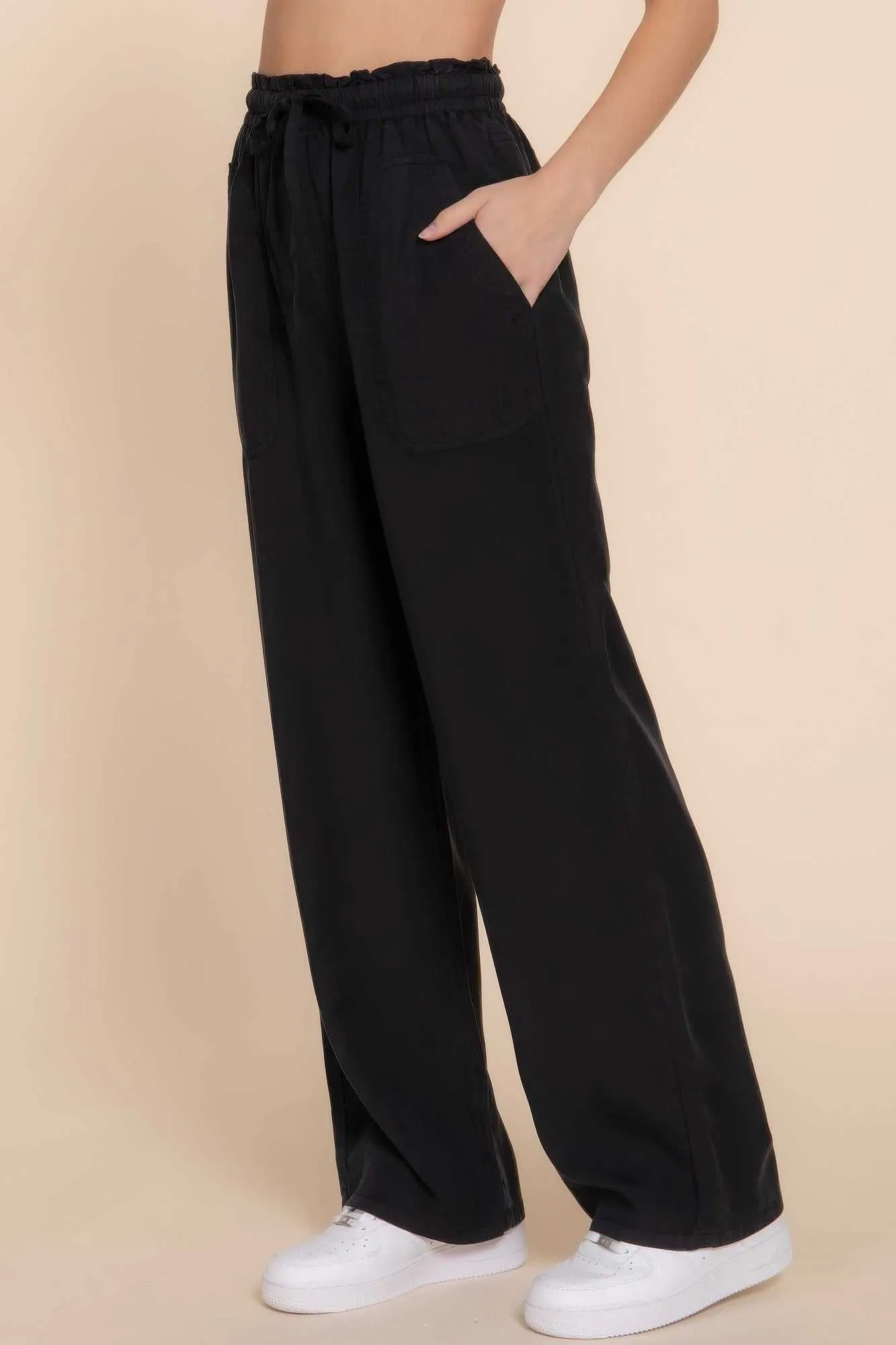 Pants Elastic Waist Tencel Long Pants Perfect for Work Breathable Casual Comfort Comfortable