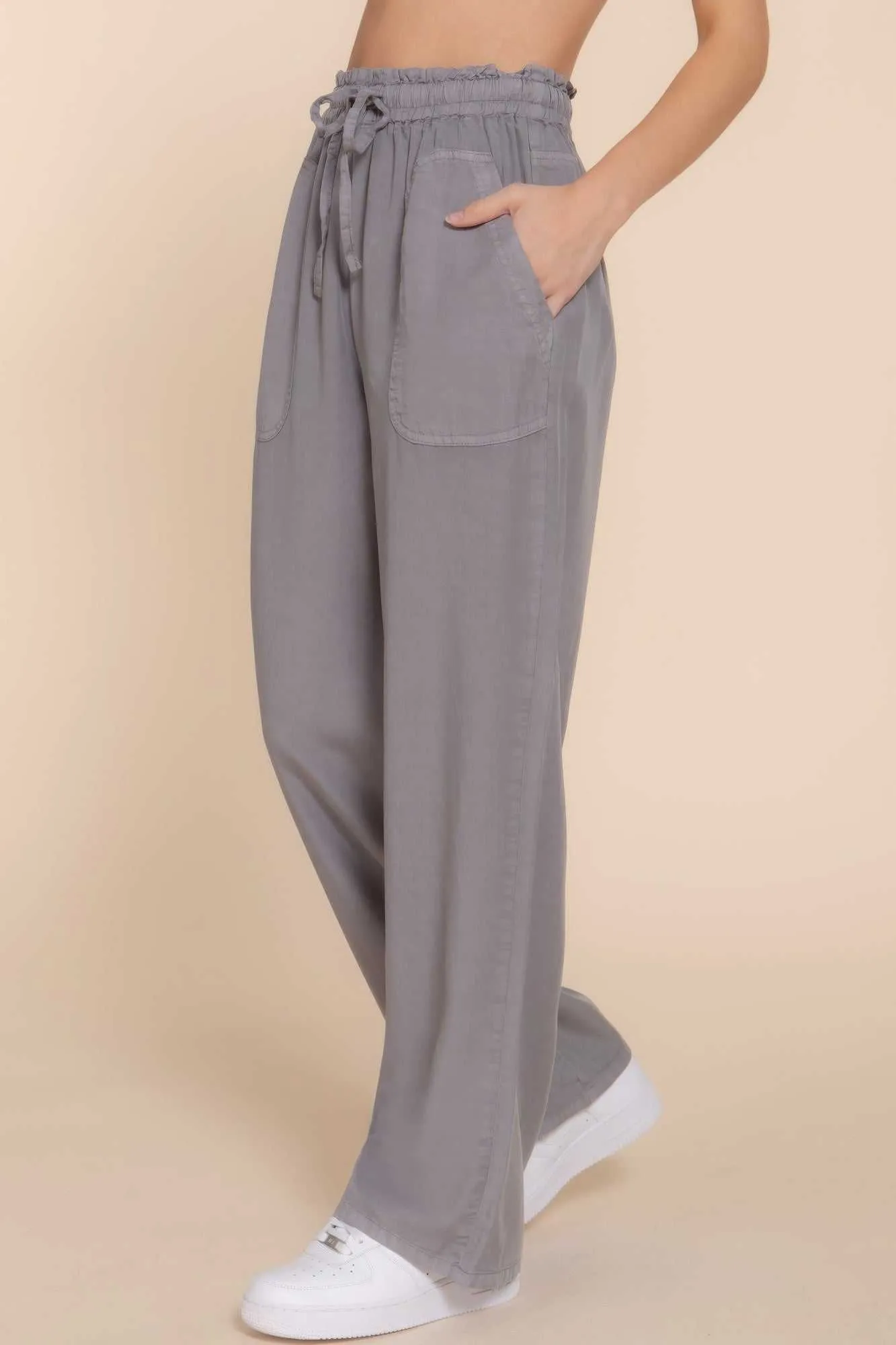 Pants Elastic Waist Tencel Long Pants Perfect for Work Breathable Casual Comfort Comfortable