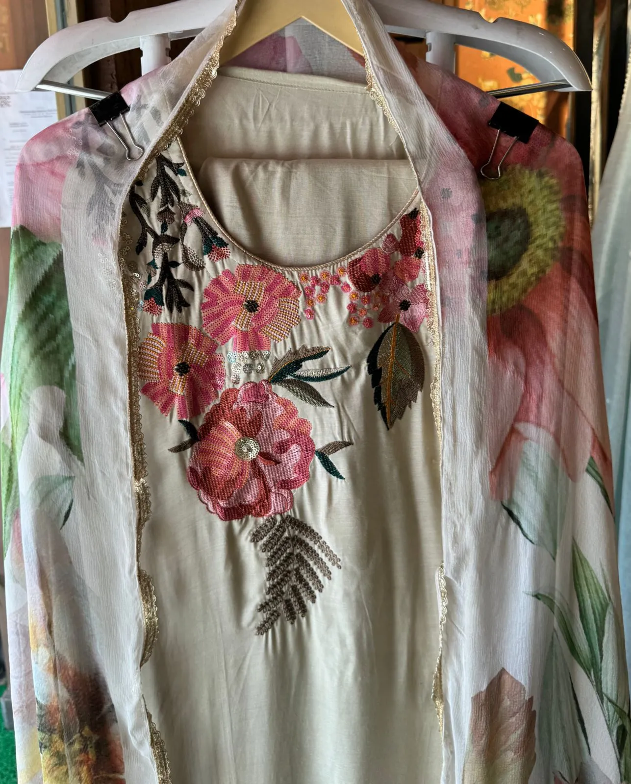 Pure muslin shirt with very designer concept