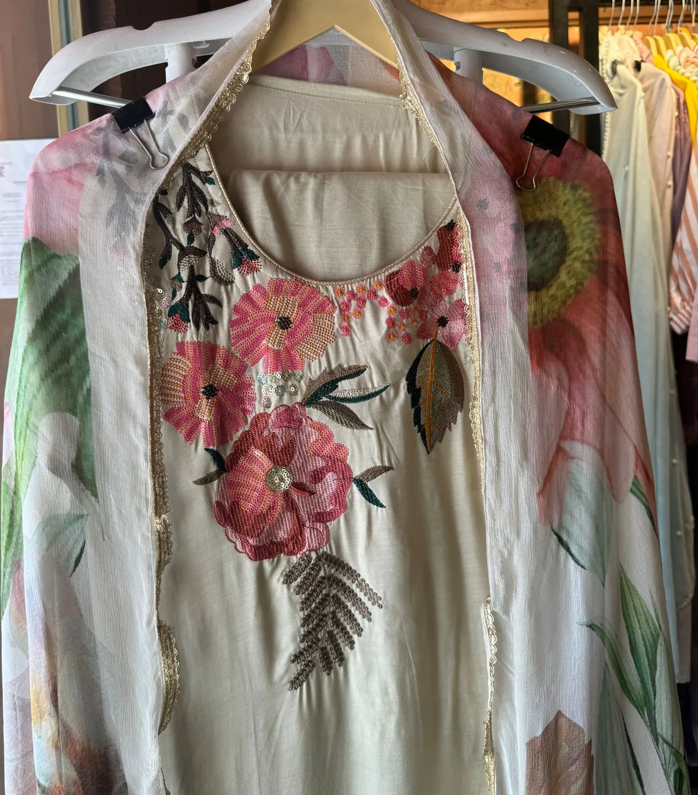 Pure muslin shirt with very designer concept