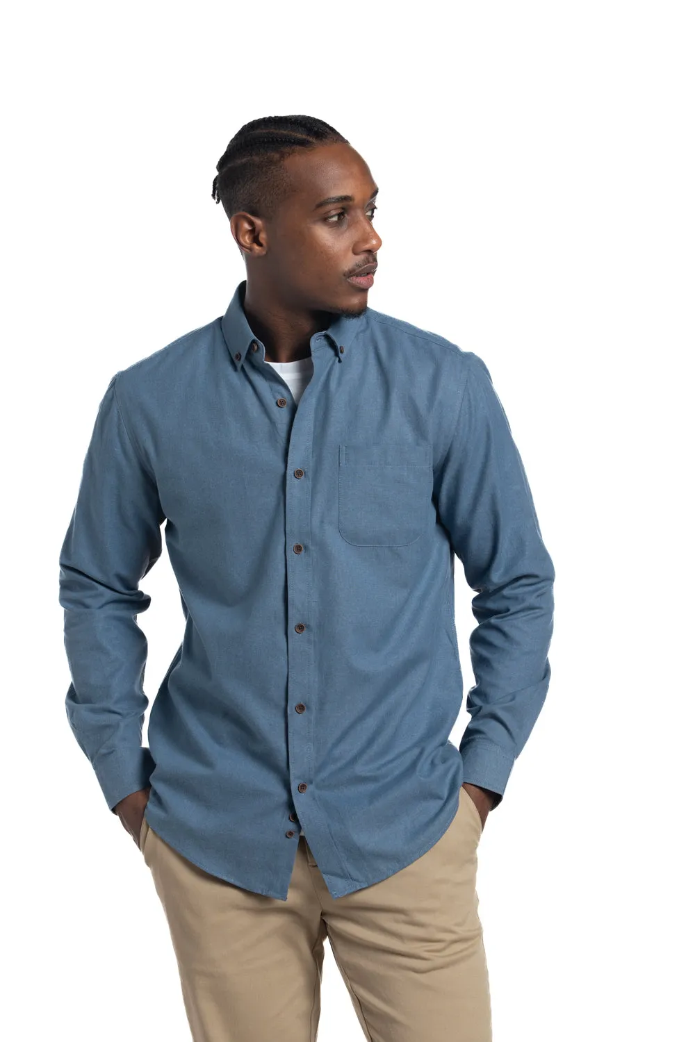 Rennes Easy-Care Shirt in Indigo