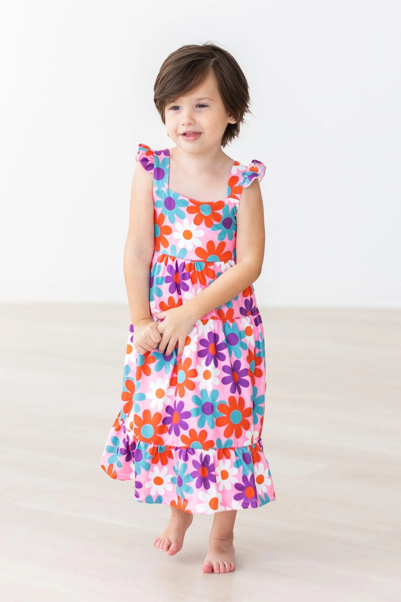 Retro Daydream Ruffle Maxi Dress