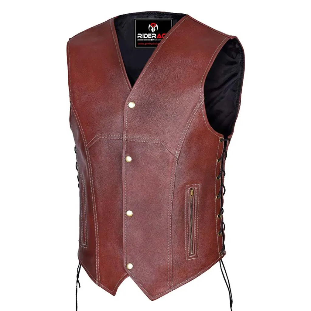 RIDERACT® Harley Rustic Brown Vintage Vest