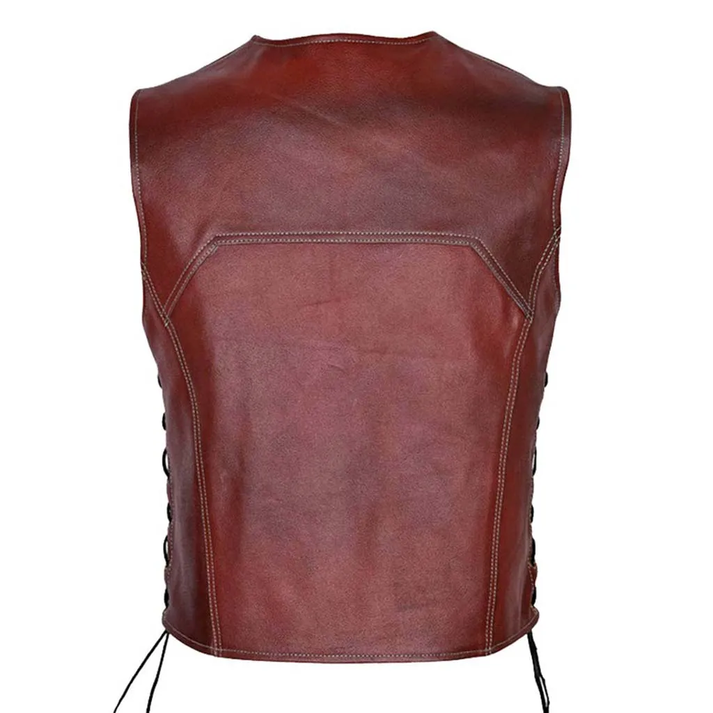 RIDERACT® Harley Rustic Brown Vintage Vest