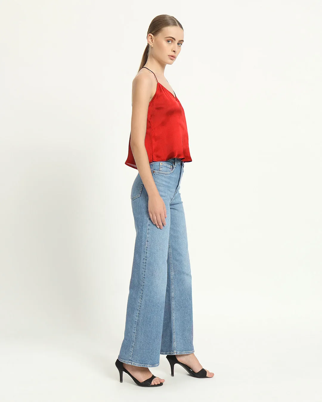 Satin Chic Scarlet Red Camisole