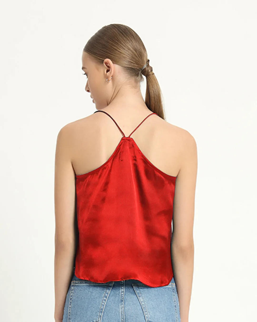 Satin Chic Scarlet Red Camisole