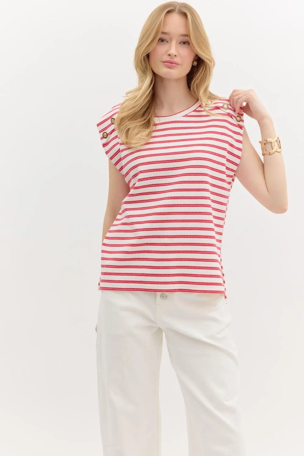Setting Sail Casual Top - Red