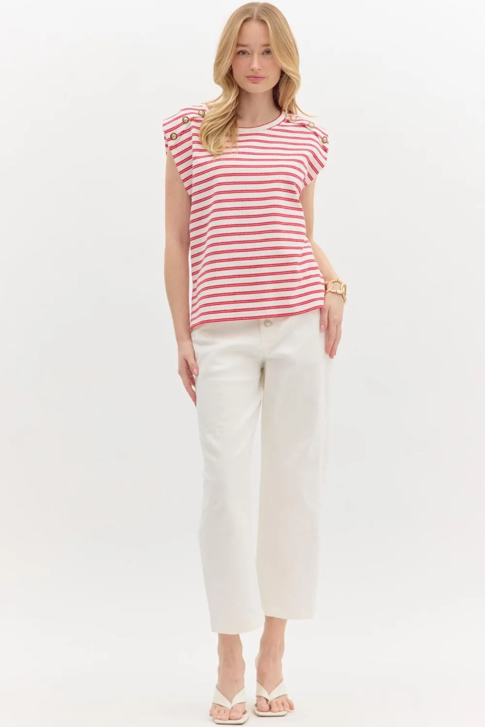 Setting Sail Casual Top - Red