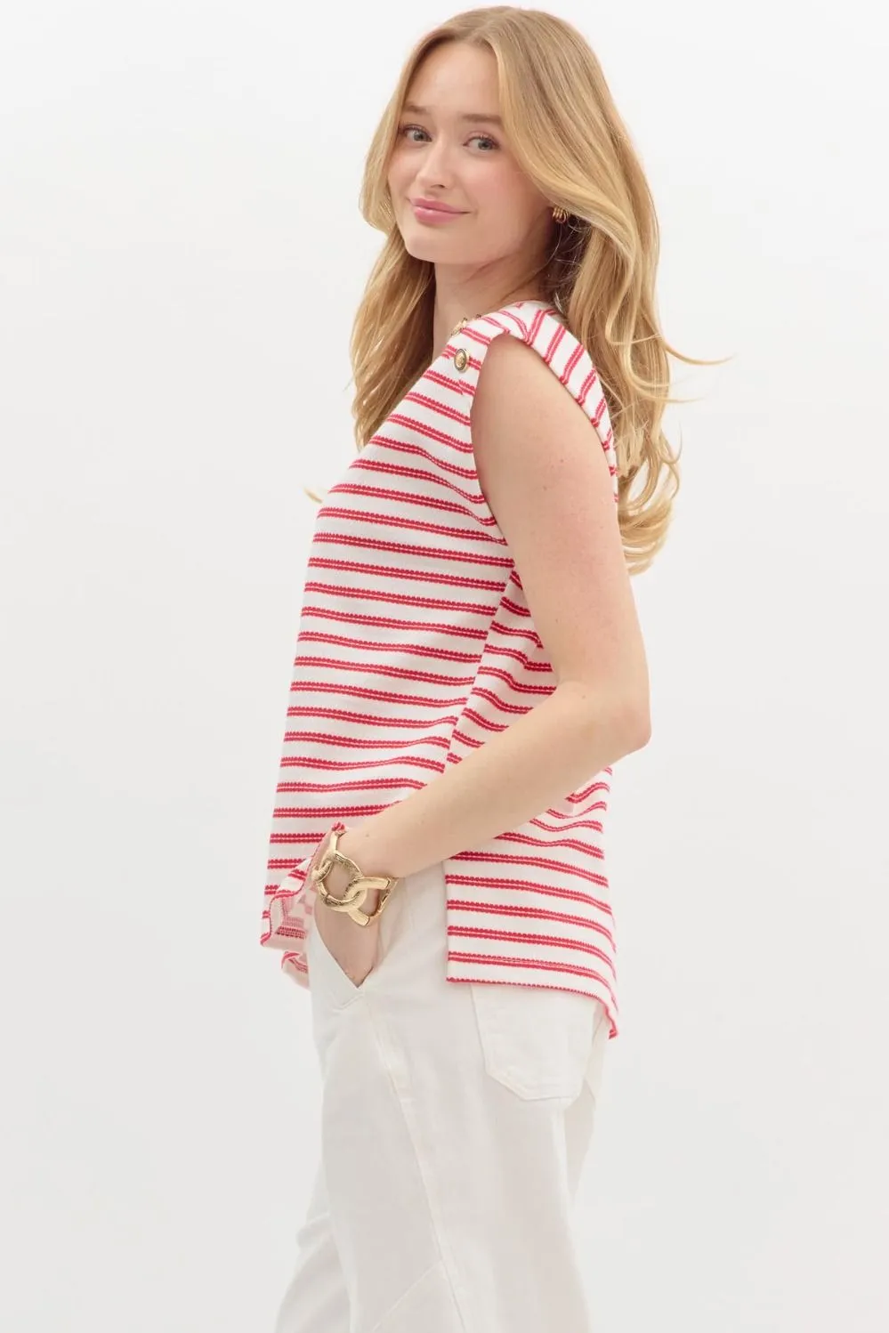 Setting Sail Casual Top - Red