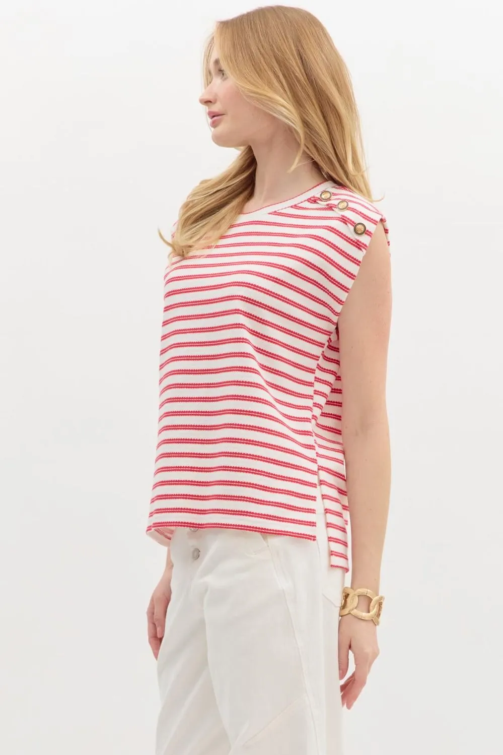 Setting Sail Casual Top - Red