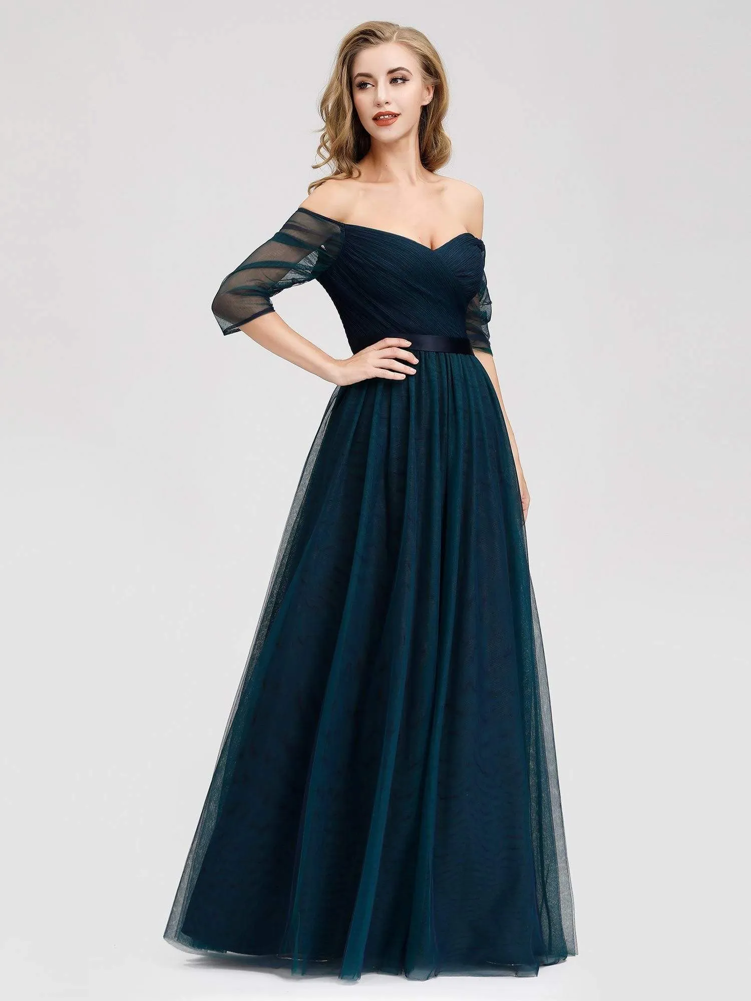 Sexy Off Shoulder Floor Length Evening Party Dress