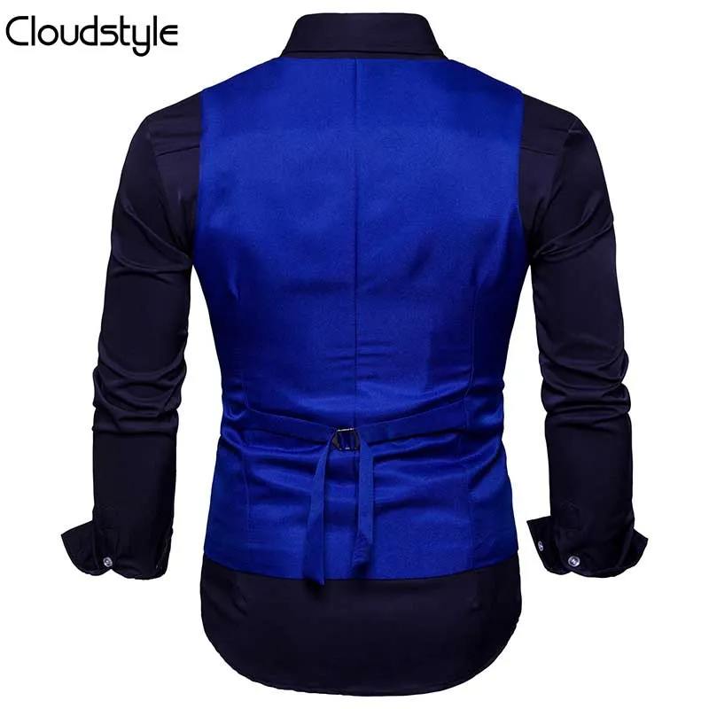 Slim Fit Durable Casual Vest Blue