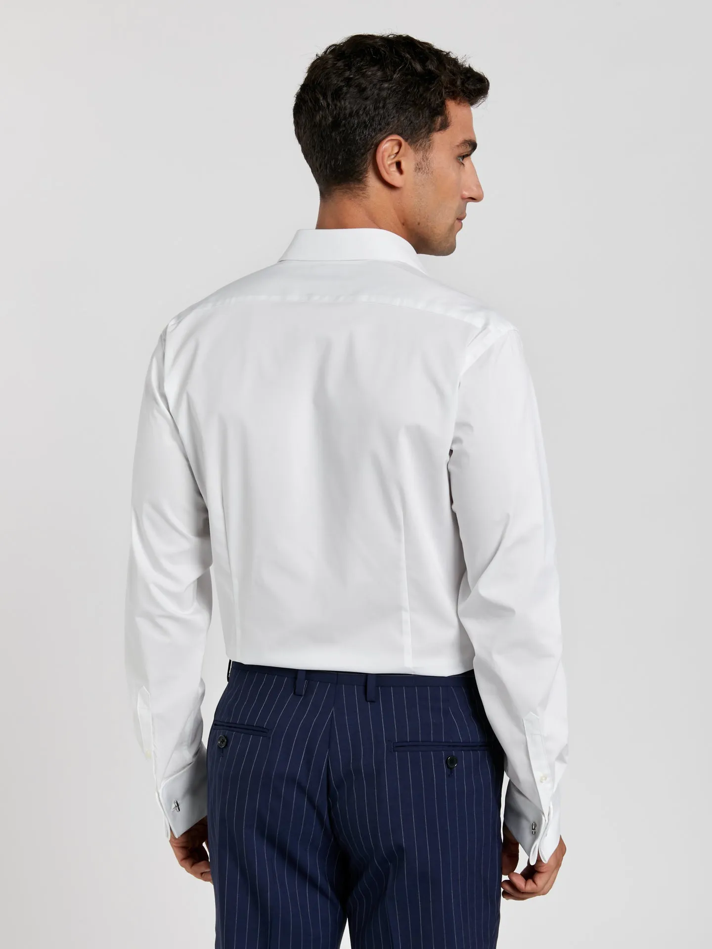 Slim fit party plain poplin comfort shirt