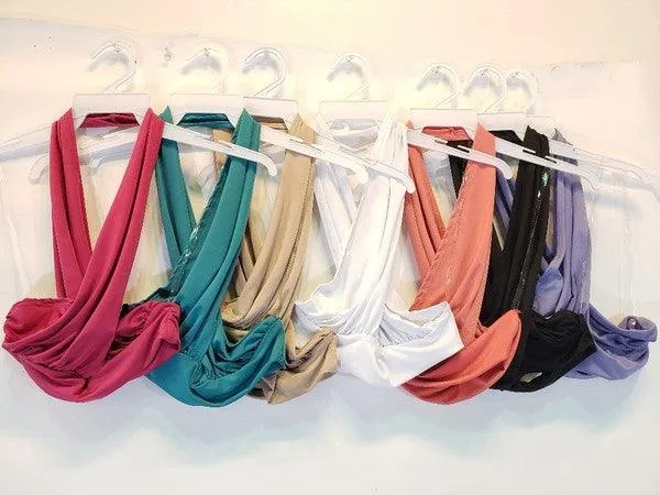 Slinky knit cut out peek a boo halter top