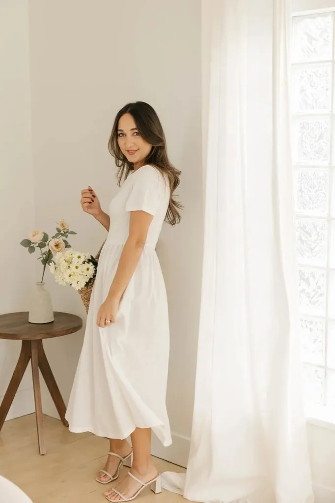 Smash   Tess 'Andi' Midi Dress - Ivory