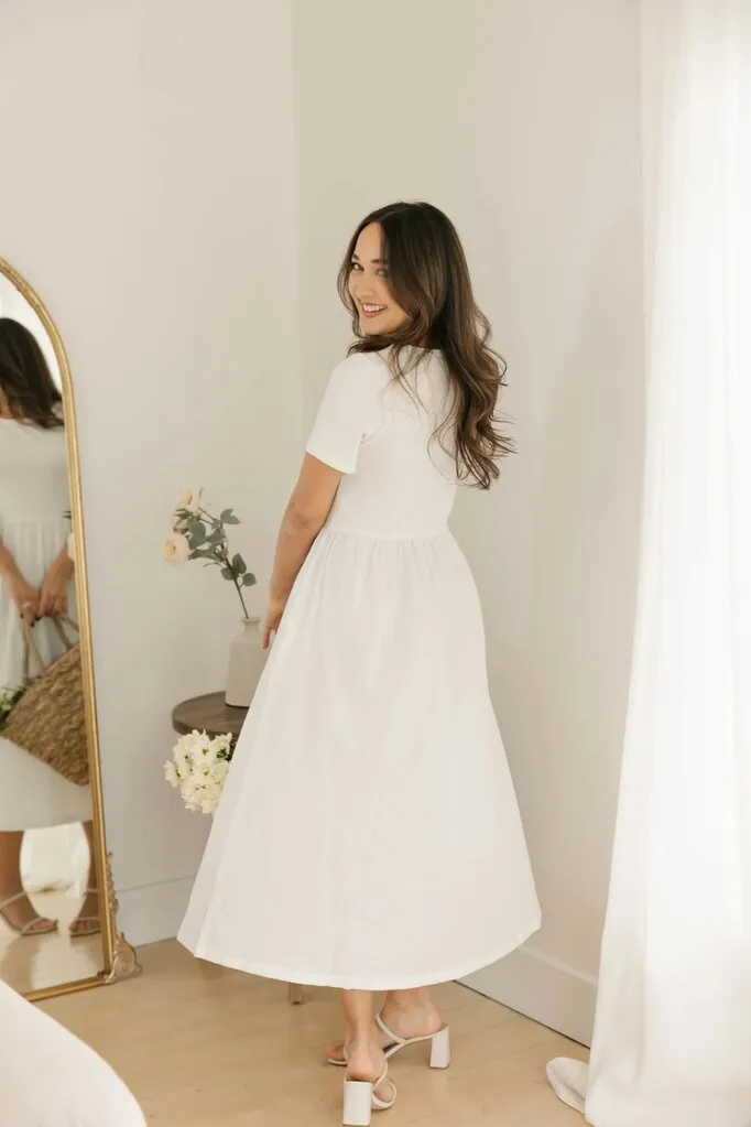 Smash   Tess 'Andi' Midi Dress - Ivory