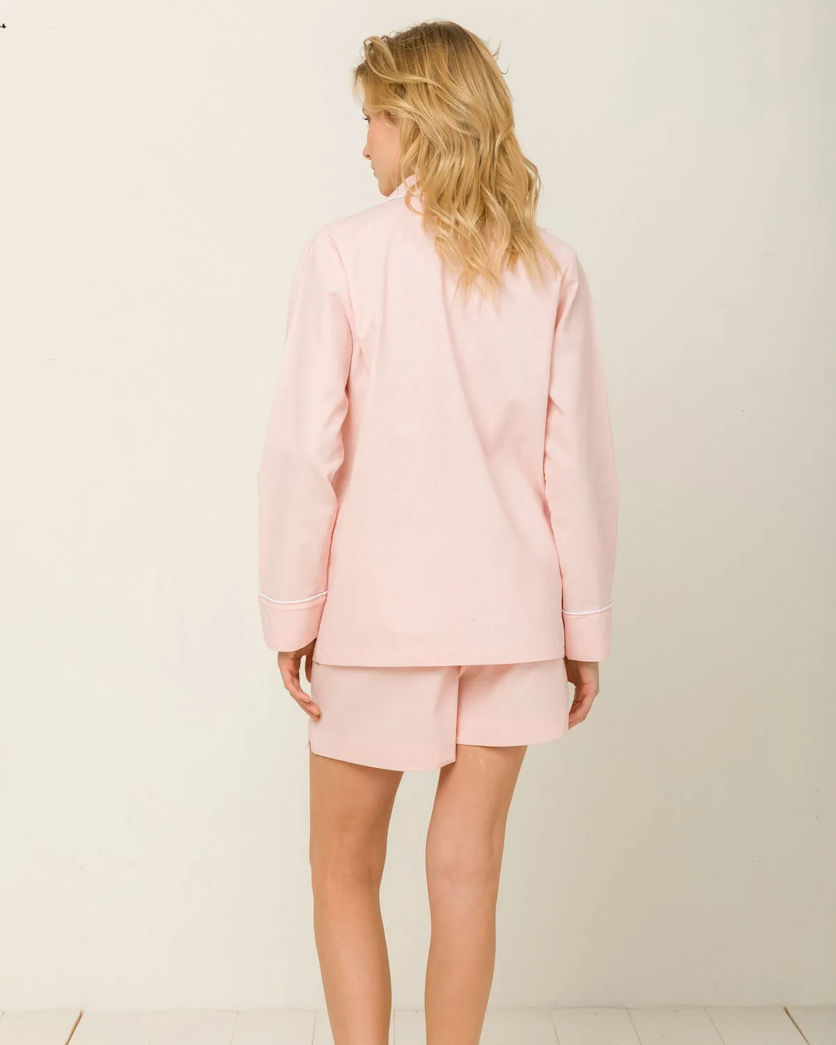 Sophia Linen-Mix Pyjama in Candy Rose - Top