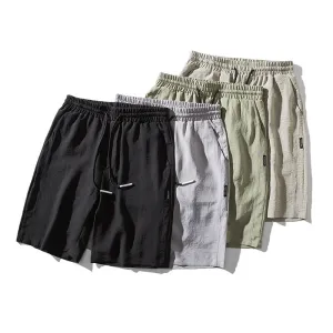 Summer Thin Men Pants Silk Running Shorts Trendy INS Trendy Loose Casual knee length Outdoor Shorts