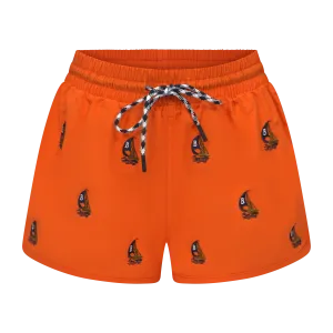 THE WOMEN'S CLASSIC SWIM SHORTS-TANGERINE
