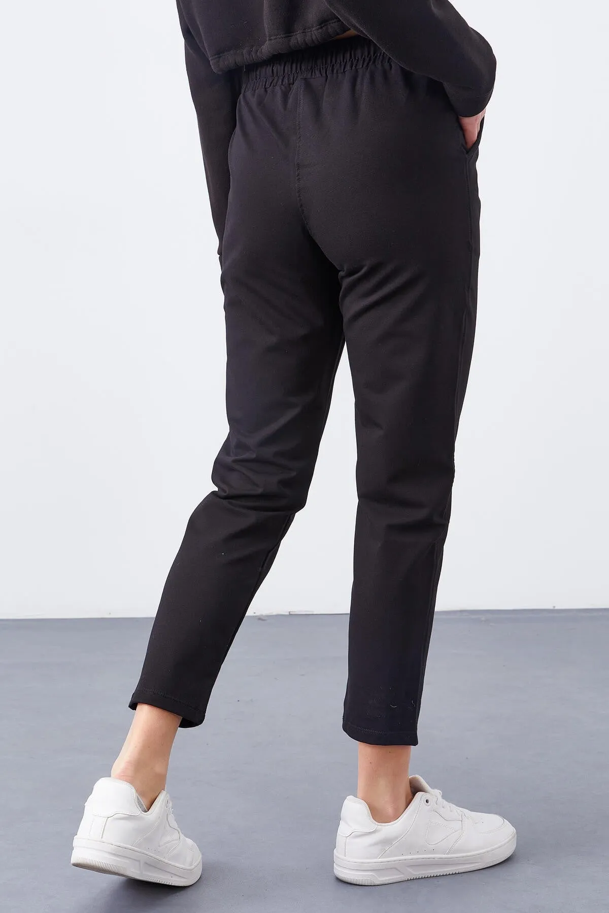 TMY Black High Waist Jogger Comfortable Fit Slim Leg Women's Sweatpants - 94566 - Svyetlahorsk
