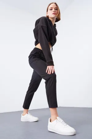TMY Black High Waist Jogger Comfortable Fit Slim Leg Women's Sweatpants - 94566 - Svyetlahorsk