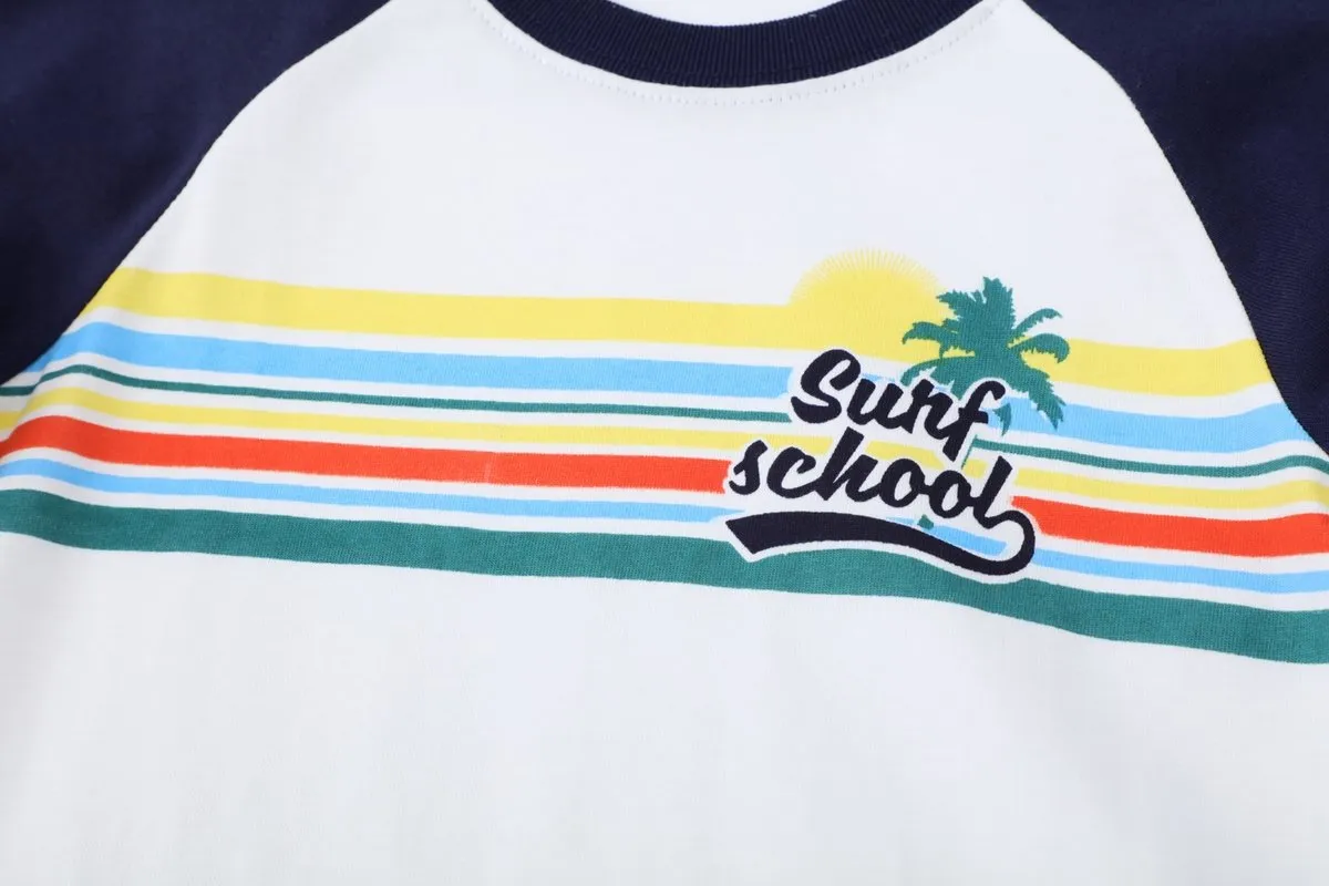 Toddler Boy's Casual White Long-Sleeve T-shirt