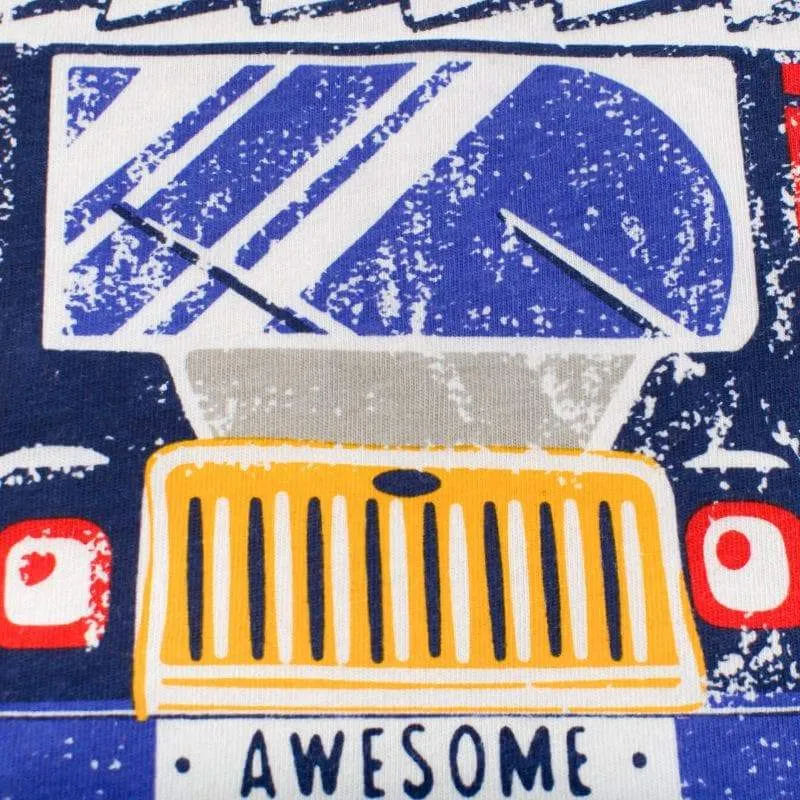 Toddler Boy's T-shirt with Cartoon Truck Pattern