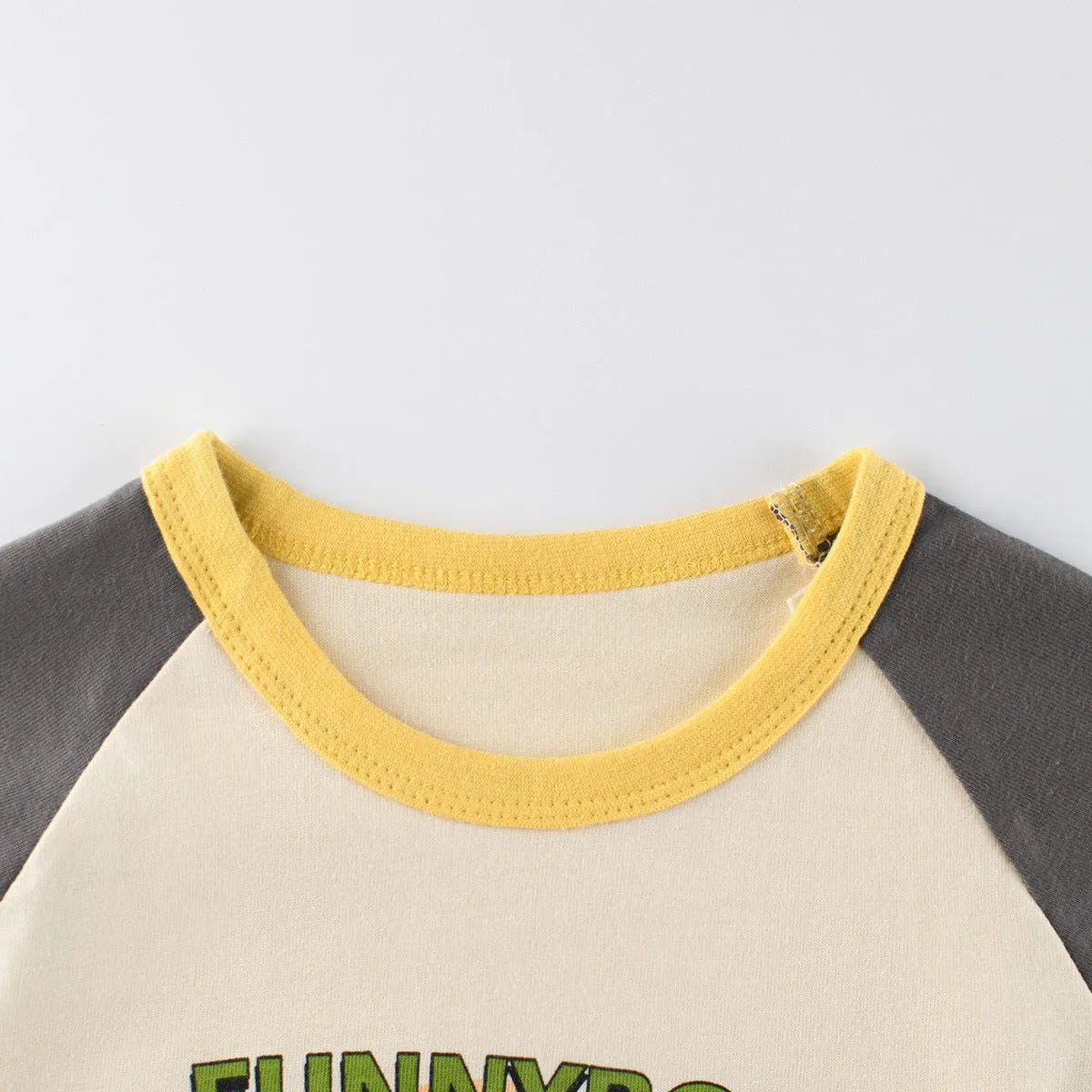 Toddler Boy's Vehicle Print Design Long Sleeve Cotton T-shirt